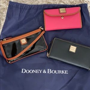 3 Dooney wallets/wristlet